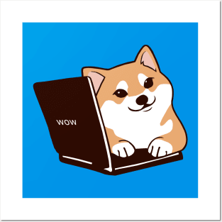 Laptop Shibe Posters and Art